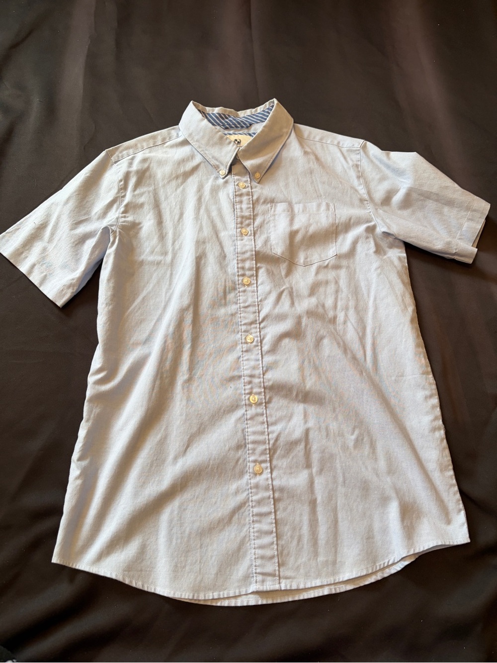 Cherokee Light Blue Short-Sleeve Button-Down Shirt